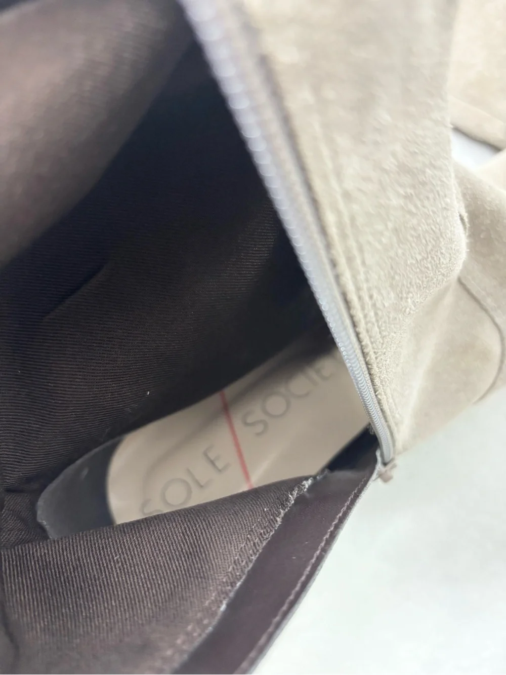 Sole Society Taupe‎ Cow Suede Over-the-Knee Boots 